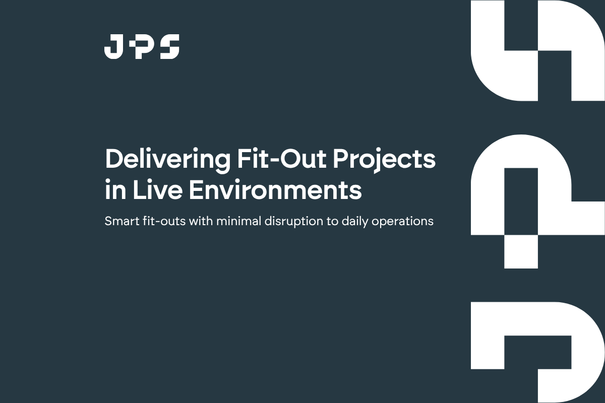 Commercial fit-out project being delivered within a live working environment.